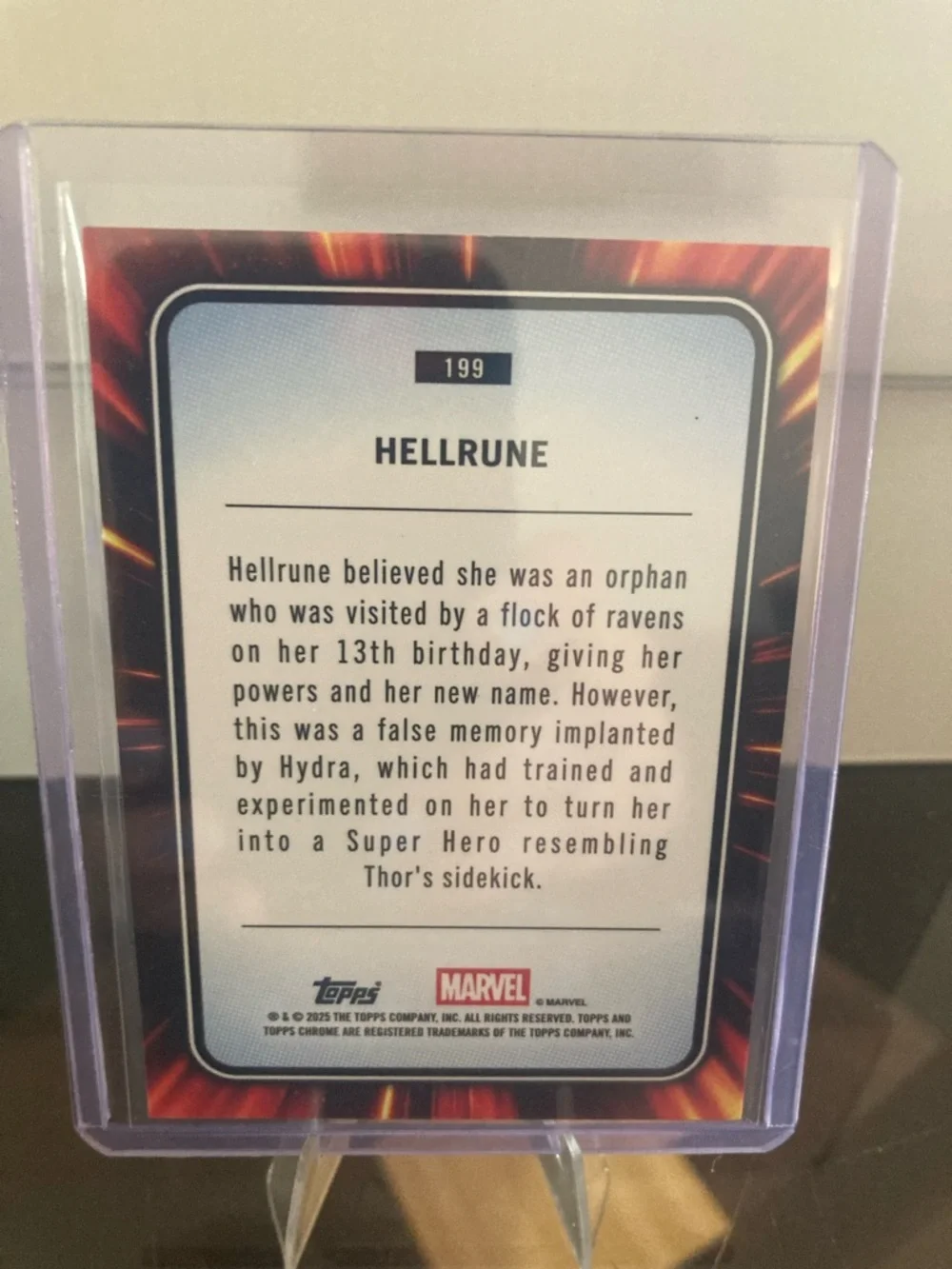 1st print Topps Marvel Hellrune 306/399- Purple, Teal, Pink - Picture 2 of 2